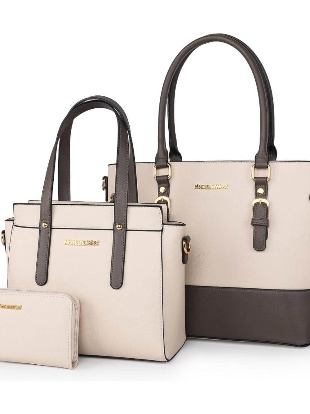 3PCS Purses for Women Tote Bag and Wallet Set Shoulder Satchel Handbags